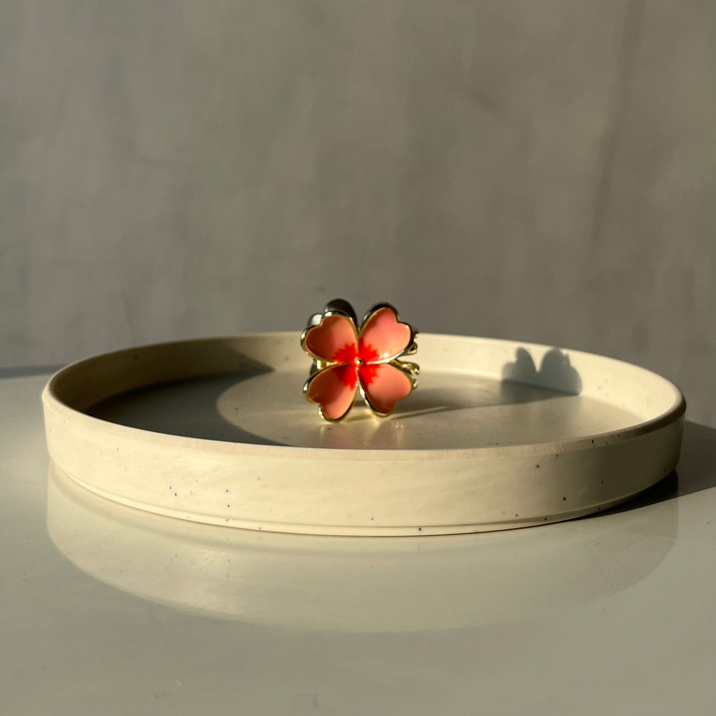 Premium 4-Petal Metal Flower Hair Claw - Luxe Gloss Finish