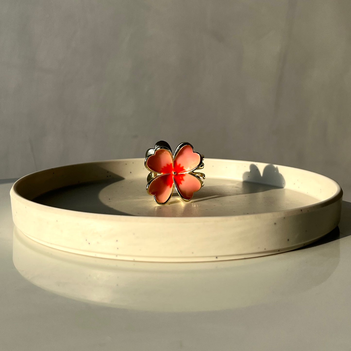 Premium 4-Petal Metal Flower Hair Claw - Luxe Gloss Finish