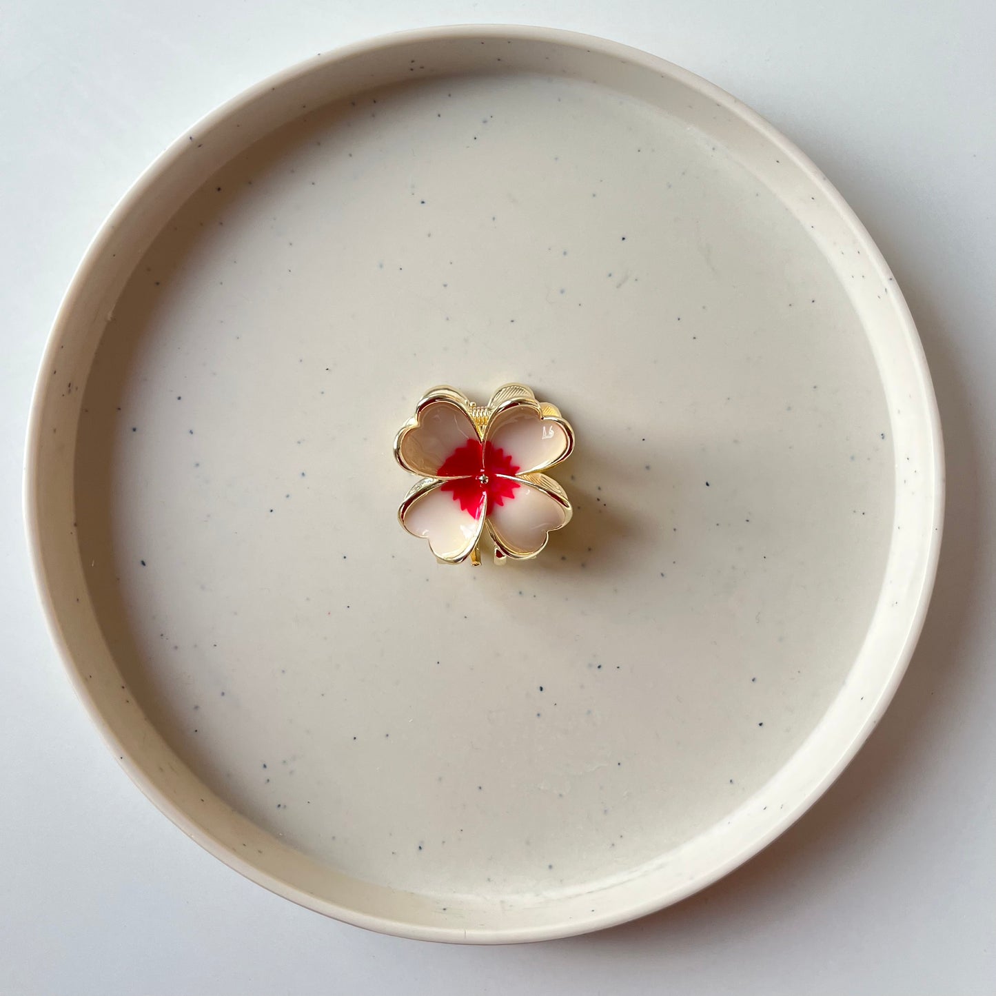 Premium 4-Petal Metal Flower Hair Claw - Luxe Gloss Finish