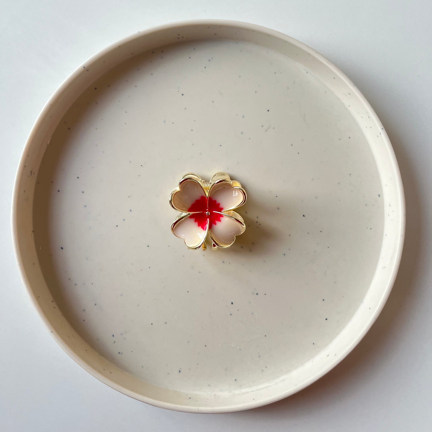 Premium 4-Petal Metal Flower Hair Claw - Luxe Gloss Finish