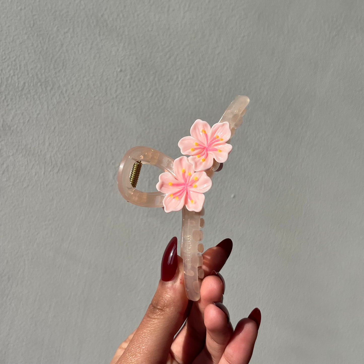 Premium Double Flower Hair Claw - Elegant Floral Design