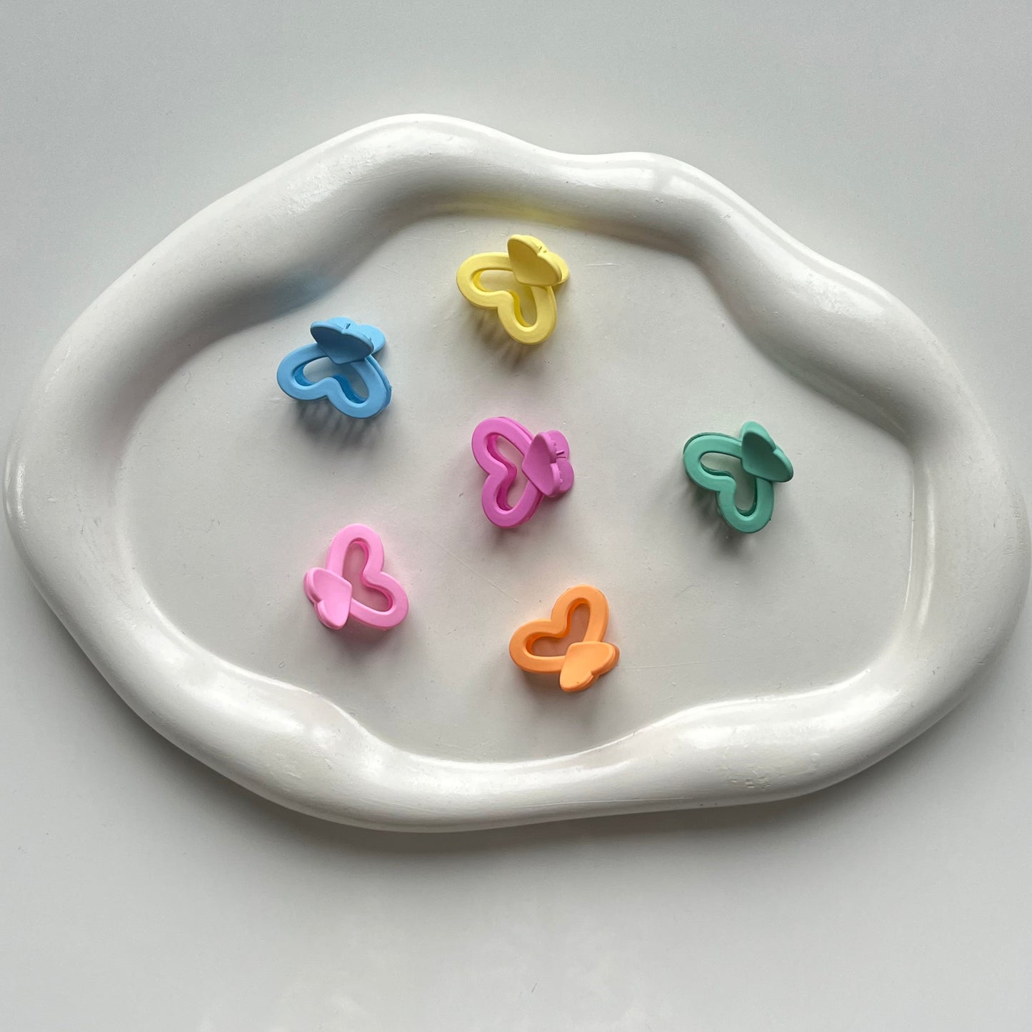 Hollow Butterfly Mini Hair Claw β Matte Pastel Small Claw Clip for Women & Girls