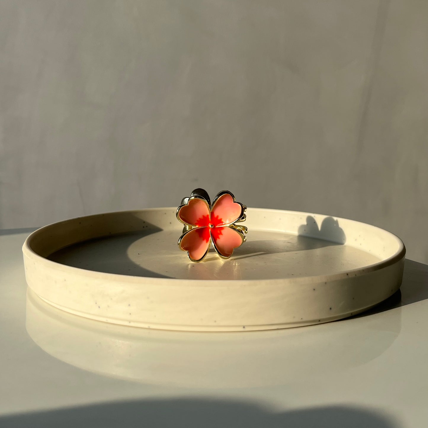 Premium 4-Petal Metal Flower Hair Claw - Luxe Gloss Finish