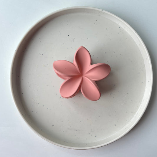 Matte Flower Hair Claw Clip – Soft Touch Floral Hair Accessory for Women